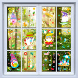 OSNIE 130Pcs Summer Gnome Window Clings for Glass Windows Watermelon Pineapple Ice Cream Sunglasses Hello Summer Stickers Decals for Hawaiian Luau Aloha Kids School Party Decoration Supplies, 8 Sheets