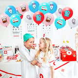 OSNIE 50Pcs Nurse Balloons with Ribbons, 12Inch Nursing Latex Balloons for Nurse Doctor Graduation Party Decorations Medical RN BSN Theme Party Decorations Supplies Kids Birthday Party Baby Shower