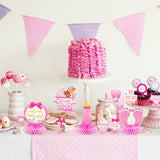 OSNIE 12Pcs It's a Girl Baby Shower Themed Honeycomb Centerpieces Table Topper for Baby Girls Welcome Baby Cutouts Gender Reveal Party Decorations Newborn Baby Party Favors Photo Booth Props (Pink)