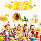 OSNIE 49Pcs Sunflower Birthday Party Decorations Supplies Kit – Giant Sunflower Foil Balloons, Latex Balloons, Cardstock Banner, Cake Topper, Sunflower Theme Party Supplies for Wedding, Baby Shower