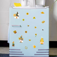 OSNIE 130Pcs Sunflower Gnomes Stickers Décor Honey Jar Bumblebee Daisies Window Stickers Summer Holidays Decals for Home Garden Office Birthday Anniversary Party Supplies Classroom Rewards, 16 Sheets