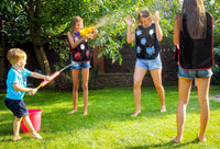 OSNIE 4Packs Water Activated Vests, Adjustable Red Blue Water Target Vests, Super Summer Outdoor Backyard Water Activities Pools Party Games Water Fight Play Fun Toys for Teens Kids Adults