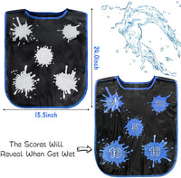 OSNIE 4Packs Water Activated Vests, Adjustable Red Blue Water Target Vests, Super Summer Outdoor Backyard Water Activities Pools Party Games Water Fight Play Fun Toys for Teens Kids Adults