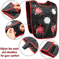OSNIE 6 Packs Water Guns Water Activated Vests with Goggles, Super Water Blaster Squirt Guns & Target Vests & Eye Protective Goggles, Summer Outdoor Backyard Water Fight Play Fun Toys for Teens Kids