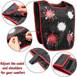 OSNIE 4Packs Water Activated Vests, Adjustable Red Blue Water Target Vests, Super Summer Outdoor Backyard Water Activities Pools Party Games Water Fight Play Fun Toys for Teens Kids Adults