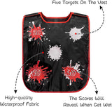 OSNIE 4Packs Water Activated Vests, Adjustable Red Blue Water Target Vests, Super Summer Outdoor Backyard Water Activities Pools Party Games Water Fight Play Fun Toys for Teens Kids Adults