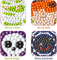 OSNIE 12Pcs Halloween 5D DIY Diamond Painting Kits for Kids Adult Beginners Resin Rhinestone Gnomes Ghost Zombie Pumpkin Diamonds Mosaic Stickers Handmade Digital Paint by Numbers Art Craft Gift Set